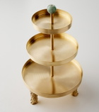 Natalia Criado Embellished gold-plated serving stand