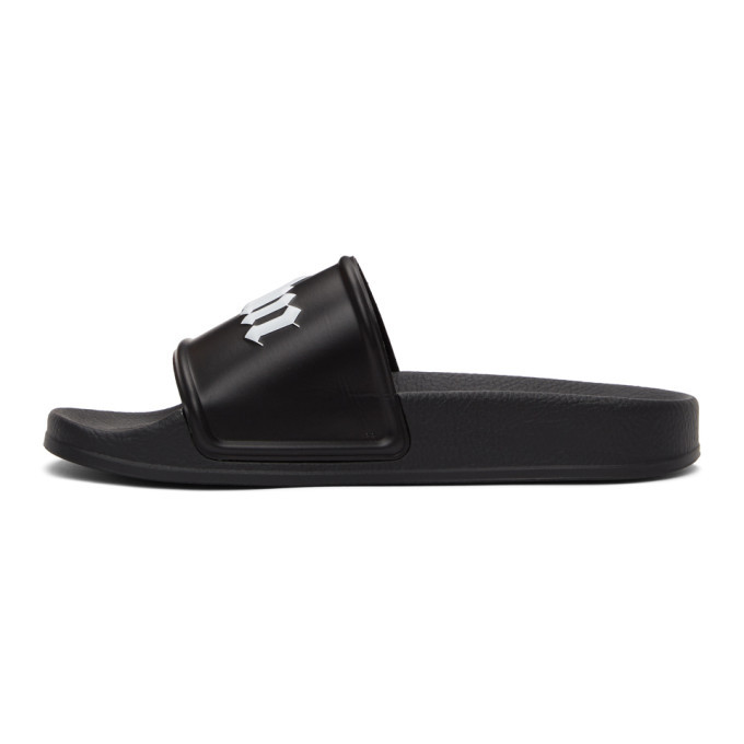 Palm Angels Black Logo Slides Palm Angels