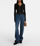 Saint Laurent Le Loafer velvet penny loafers
