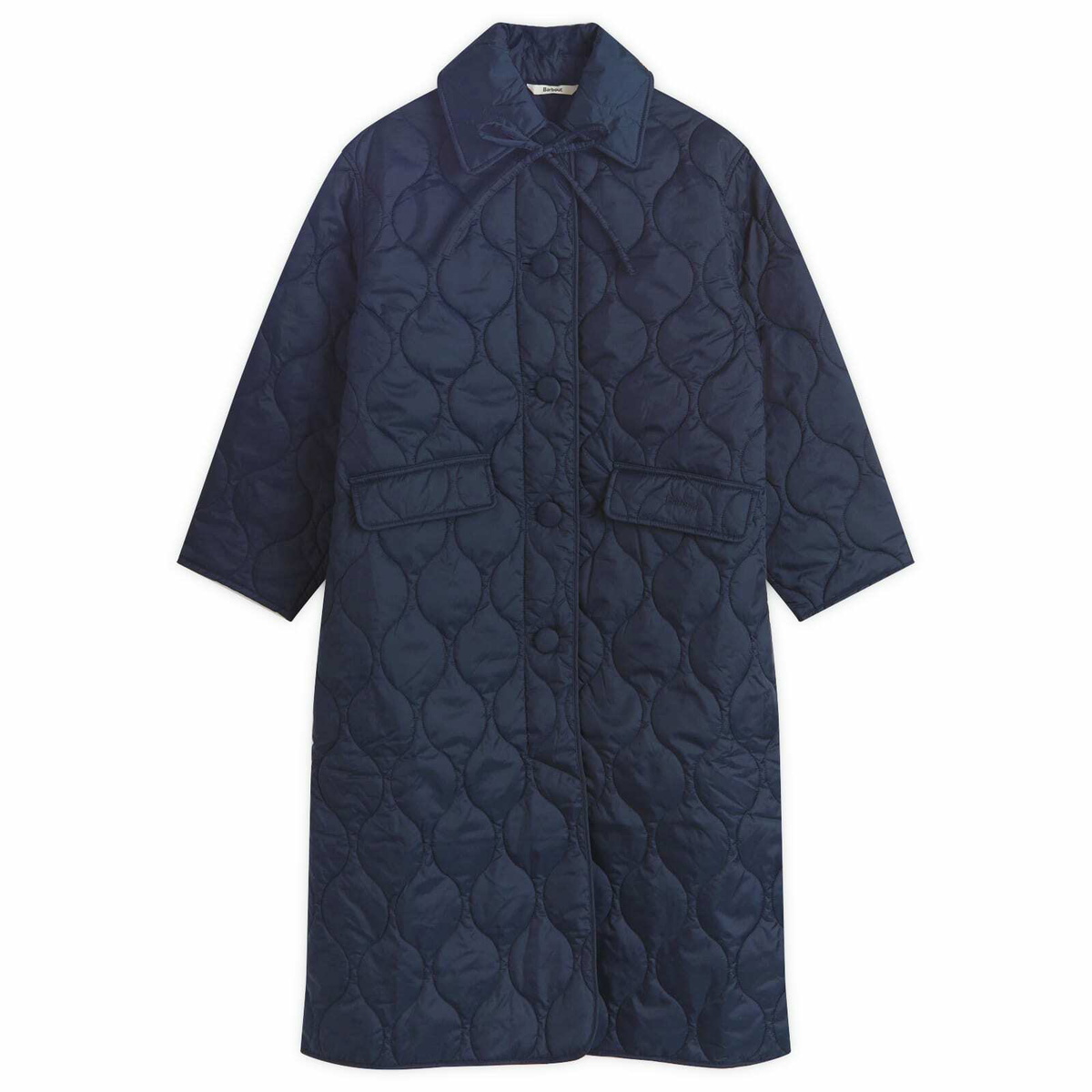 Barbour Women's x Alexa Chung Long Quilted Jacket in Navy