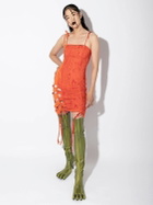 AVAVAV Cut Out Jersey & Mesh Mini Dress