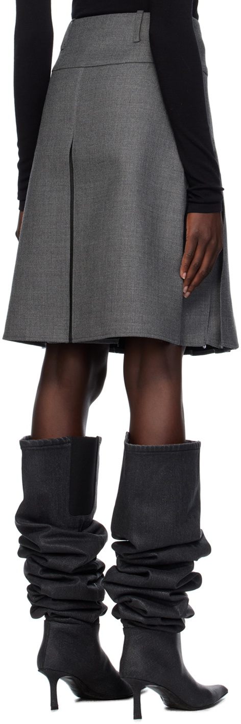 Fax Copy Express SSENSE Exclusive Gray Midi Skirt