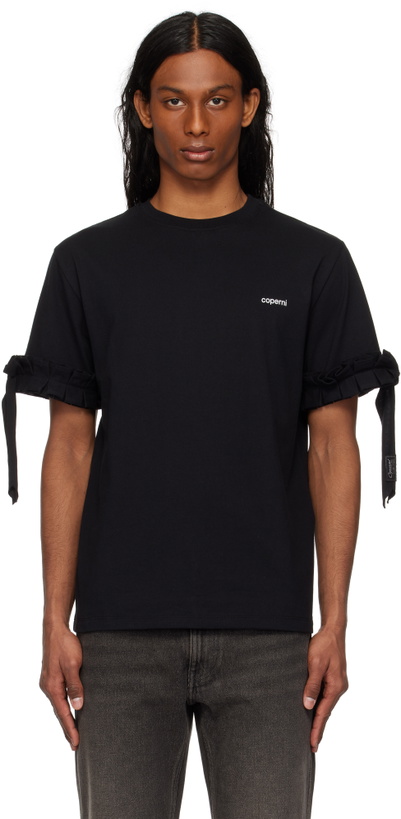 Photo: Coperni Black Ruffle Logo Boxy T-shirt