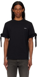 Coperni Black Ruffle Logo Boxy T-shirt