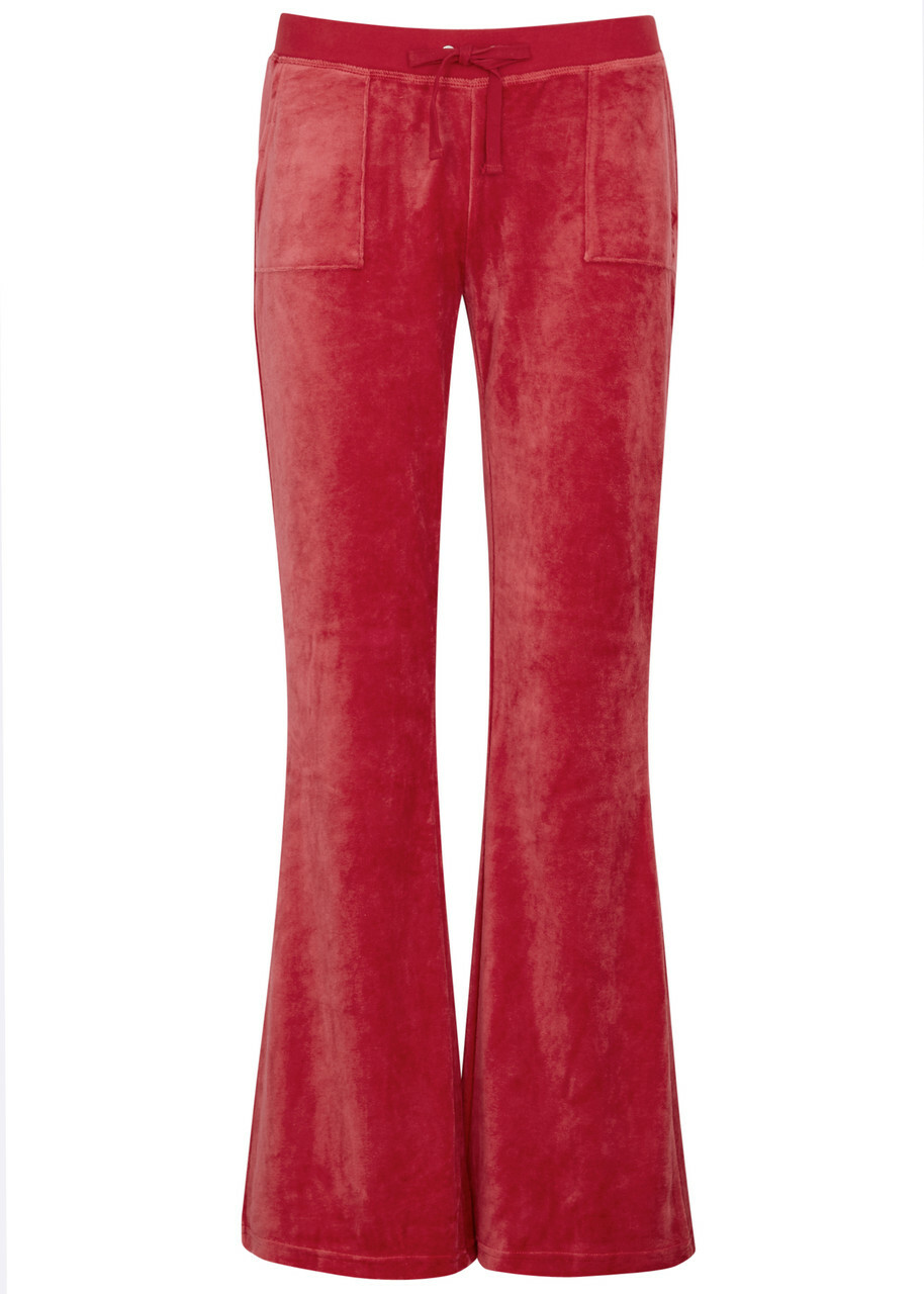 Juicy Couture Caisa Logo Velour Sweatpants Red