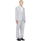 Hugo Blue Two-Piece Modern-Fit Herringbone Twill Suit