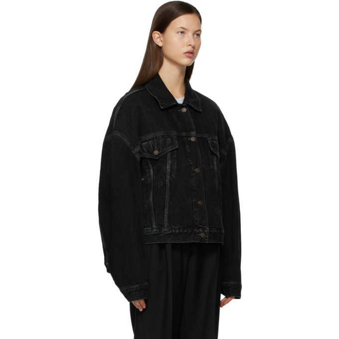 Oversized Denim Jacket in Black - Acne Studios