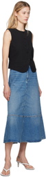 Citizens of Humanity Blue Cassia Denim Midi Skirt