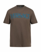 Versace Mens T-shirt Military in Green