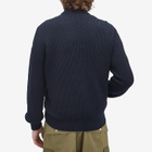 Moncler Men's Cotton Yarn Cardigan Hybrid Jacket in Blue
