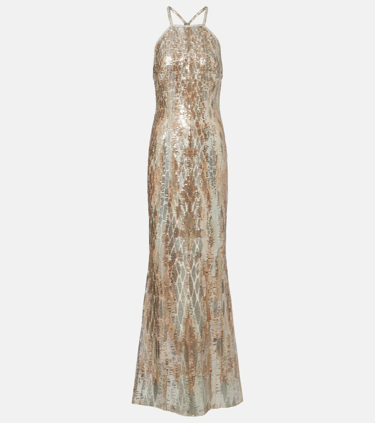 Elie Saab Sequined silk-blend gown