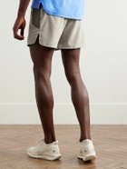 NIKE RUNNING - Trail Straight-Leg Ripstop-Trimmed Dri-FIT Drawstring Shorts - Gray