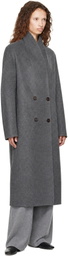 LISA YANG Gray Doublé Shawl Coat