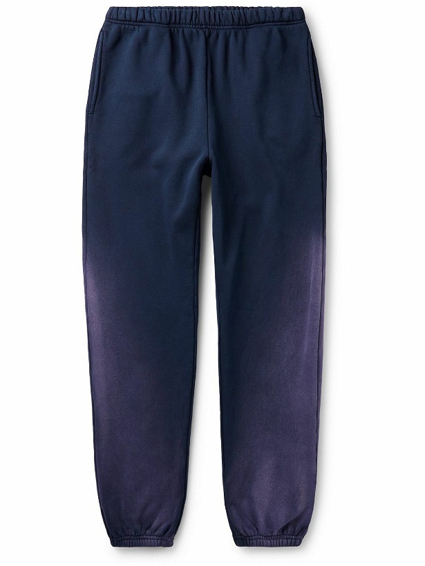Photo: Les Tien - Straight-Leg Garment-Dyed Cotton-Jersey Sweatpants - Blue