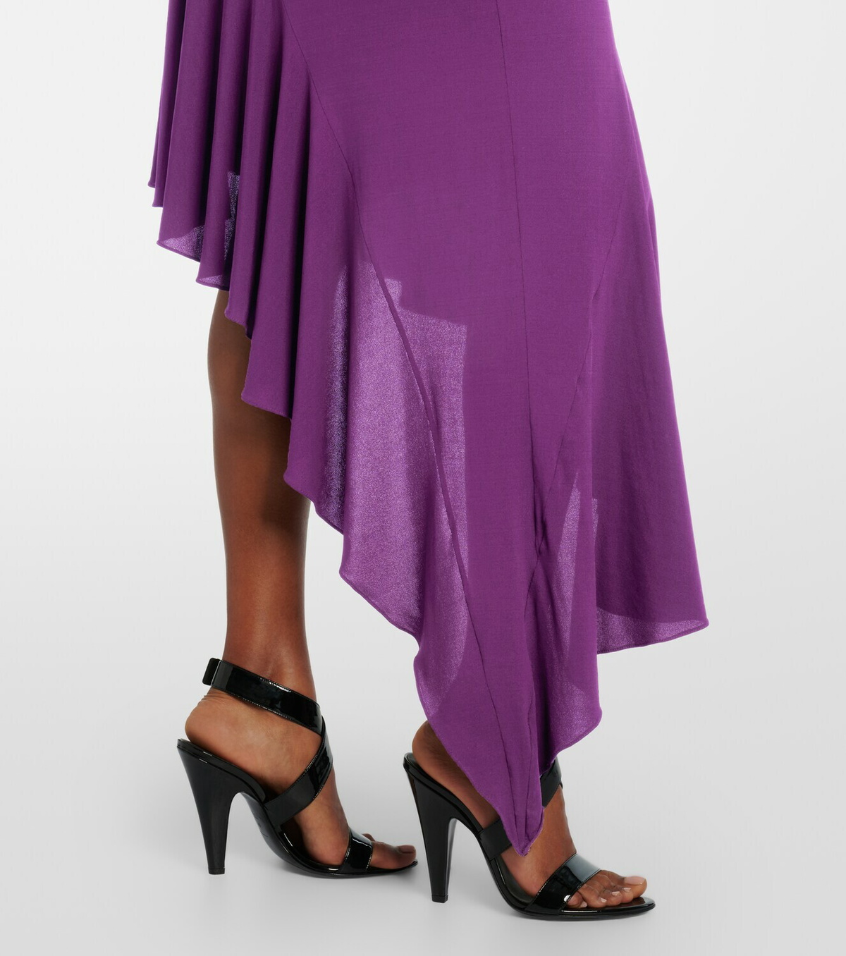 Alaïa Asymmetric jersey midi dress