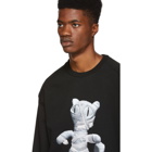 Juun.J Black Cat Mummy Body Sweatshirt