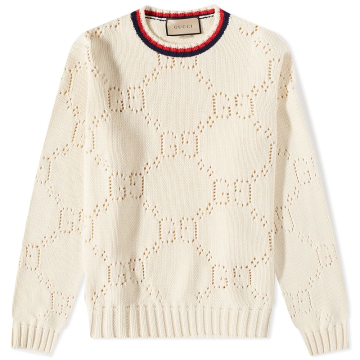 Photo: Gucci Men's GG Crew Knit in Ivory
