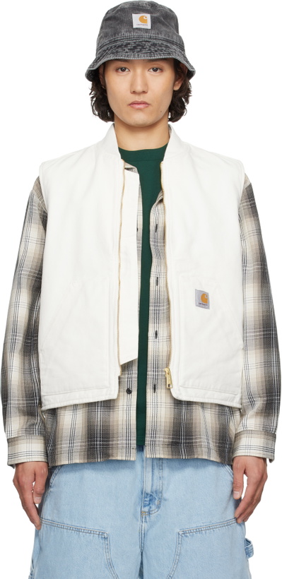 Photo: Carhartt Work In Progress White Classic Vest