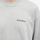 No Problemo Men's Mini Problemo Crew Sweatshirt in Grey Marl