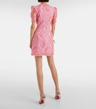 Rebecca Vallance Maribella bow-detail lace minidress