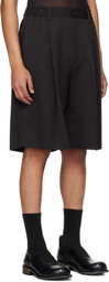 stein Black Wide Easy Shorts