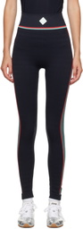 Casablanca Black Seamless Sport Leggings