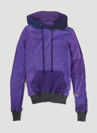 Monochromatic Deconstructed Panelling Hooded Sweatshirt in Purple