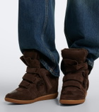 Isabel Marant Bekett shearling-lined suede wedge sneakers