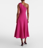 Roland Mouret Floral-appliqué one-shoulder cocktail dress