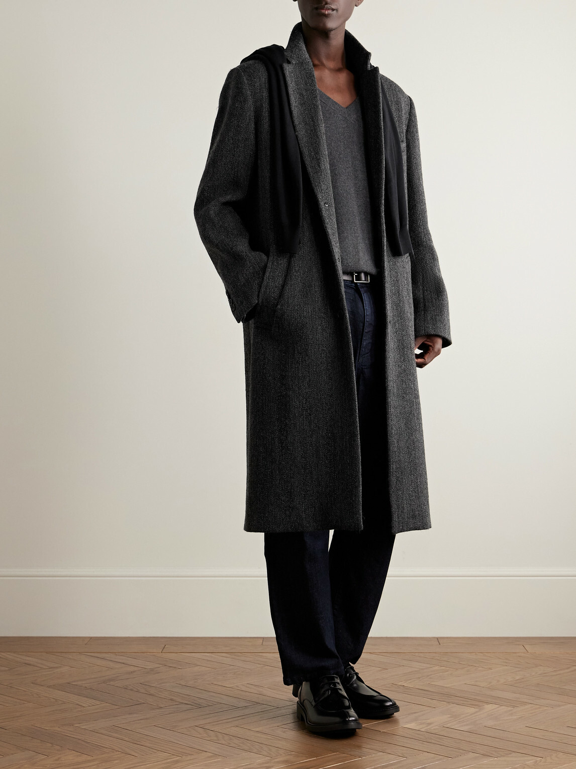 Nili Lotan - Eros Herringbone Coat - Gray