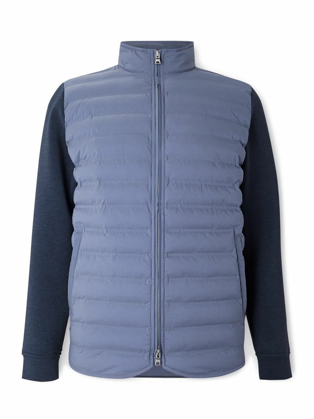 Photo: Peter Millar - Winsome Hybrid Tech-Jersey and Quilted Shell Jacket - Blue