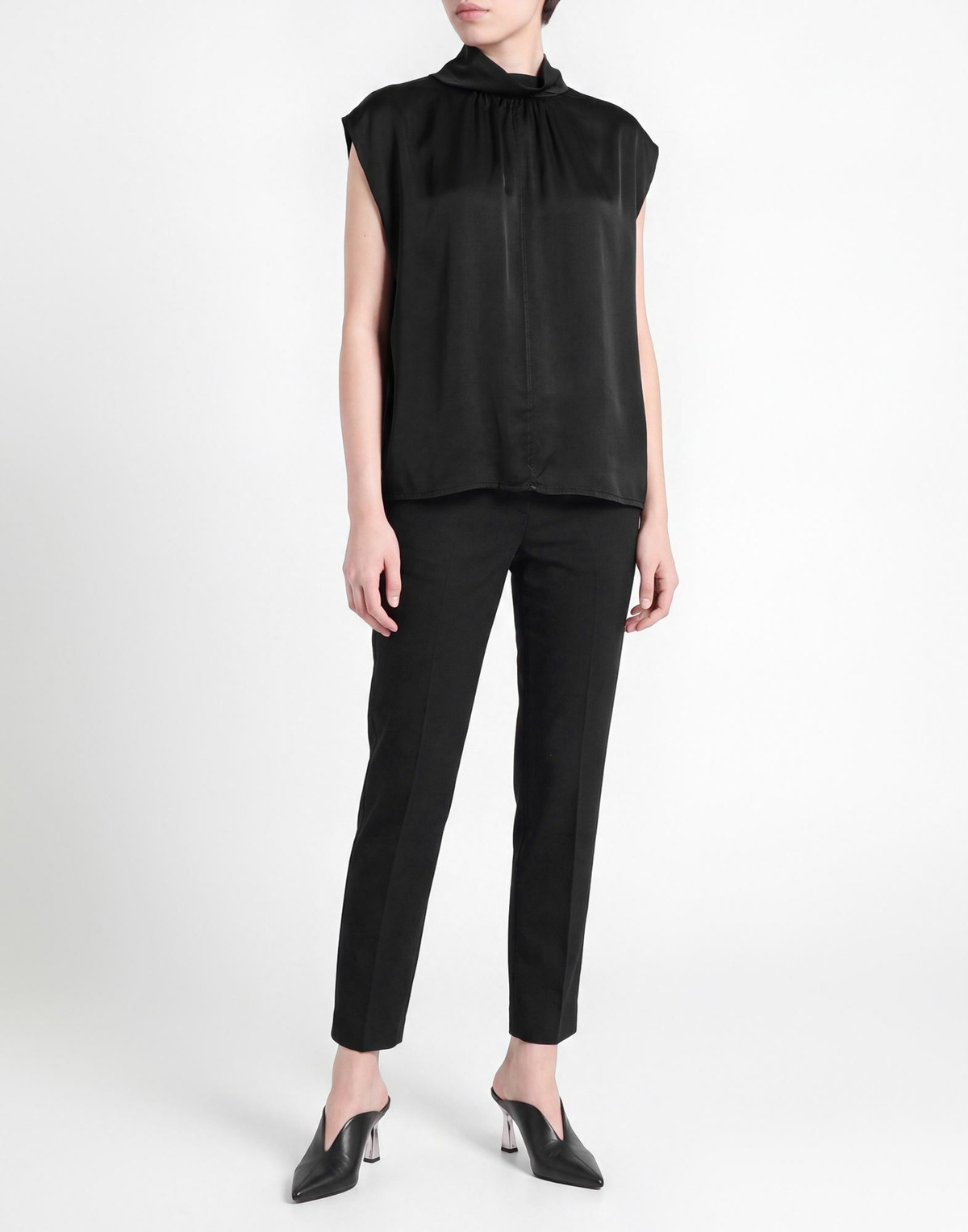Manila Grace Womens Top in Black
