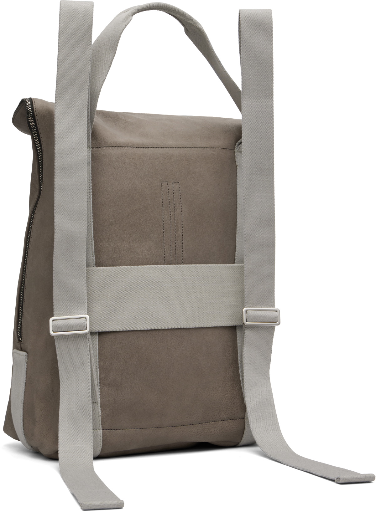 Rick Owens Gray & Off-White Concordians Cargo Backpack