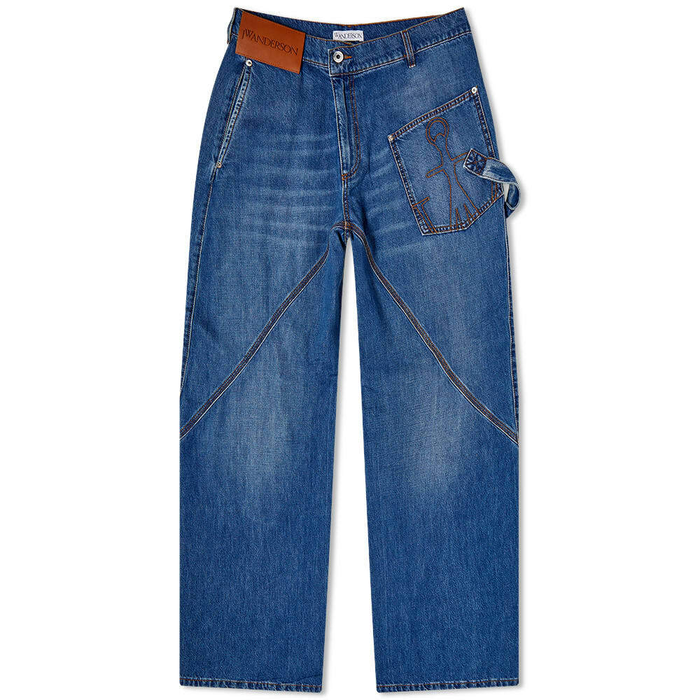 JW Anderson Women's Twisted Workwear Jean in Light Blue