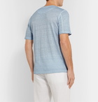 120% - Slub Linen T-Shirt - Blue