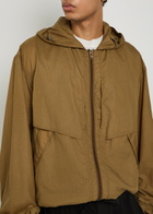 Lemaire Hooded Shell Windbreaker Jacket Brown