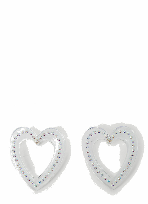 Photo: SAFSAFU - Big Heart Earrings in Transparent
