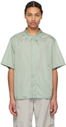 AMOMENTO Green Press-Stud Shirt
