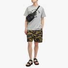 A Bathing Ape Men's 1st Camo Nylon Beach Short in Green