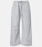 Leset Yoshi striped cotton-blend wide-leg pants