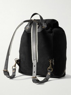 Bleu de Chauffe - Camp Leather-Trimmed Suede Backpack