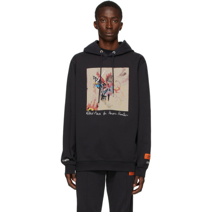 Photo: Heron Preston Black Robert Nava Edition Ribs Hoodie