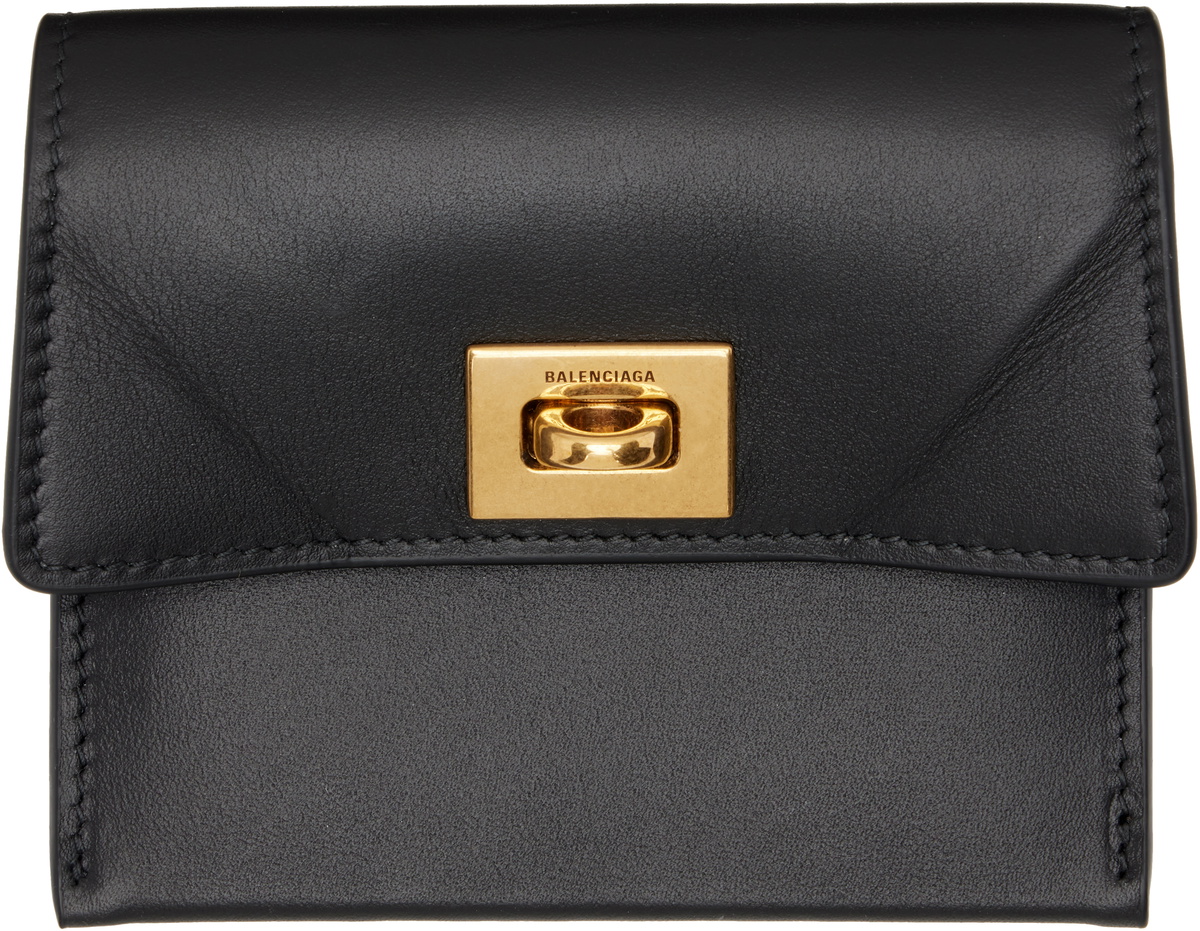 Balenciaga Black Large Long Cash Coin Card Holder Balenciaga