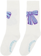 Acne Studios White Zally Bow Socks