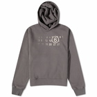 MM6 Maison Margiela Men's Distressed Logo Hoodie in Grey