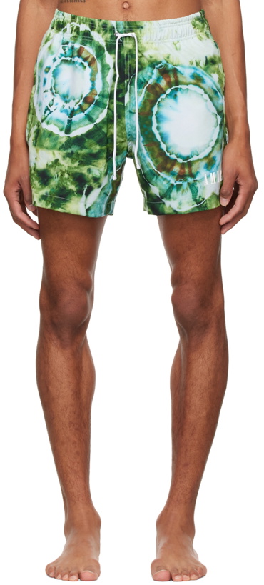 Photo: AMIRI Green Polyester Swim Shorts