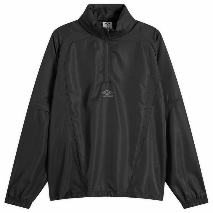 Photo: Umbro Men's Zip Off Sleeve Wind Jacket in Black