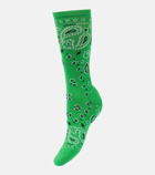 Alanui - Bandana jacquard cotton-blend socks