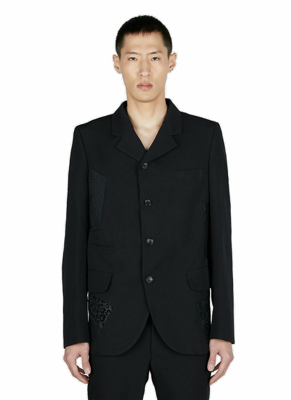 Photo: Comme Des Garçons Homme Plus - Flocked Blazer in Black