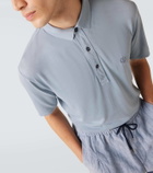 Giorgio Armani Silk and cotton polo shirt